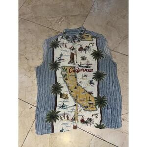 Vintage Reyn Spooner Shirt California Map Hawaiian MENS XL
